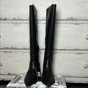 Madden NYC Women’s Kitten Heel Knee High Boots Brown Size 8.5 NWT